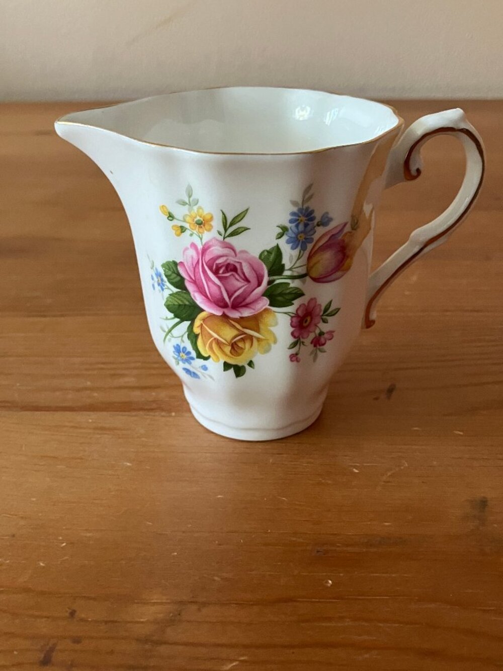 VTG 1957-1961 Royal Grafton Fine Bone China Floral Creamer Pitcher